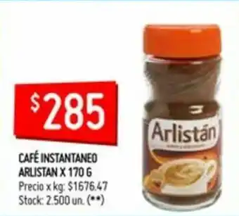 Changomas Arlistán Café Instantaneo x 170g oferta