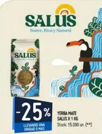 Changomas -25% Salus Yerba Mate x 1kg oferta