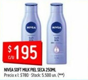 Changomas Nivea Soft Milk Piel Seca 250ml oferta