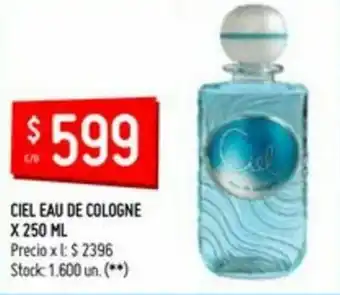 Changomas Ciel Eau de Cologne x 250ml oferta
