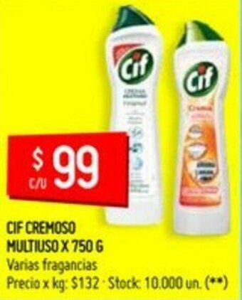 Changomas Cif Cremoso Multiuso x 750g oferta