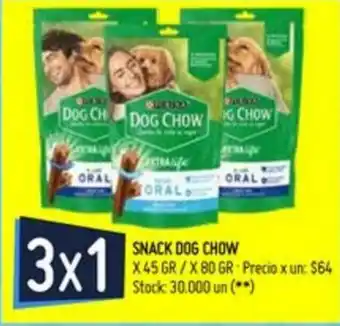 Changomas 3x1 Dog Chow Snack x 45gr/x80gr oferta