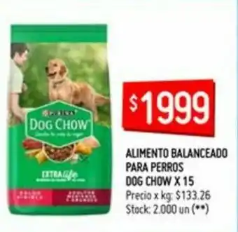 Changomas Purina Dog Chow Alimento Balanceado para Perros x 15 oferta