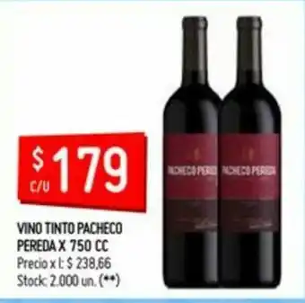 Changomas Pacheco Pereda Vino Tinto x 750cc oferta