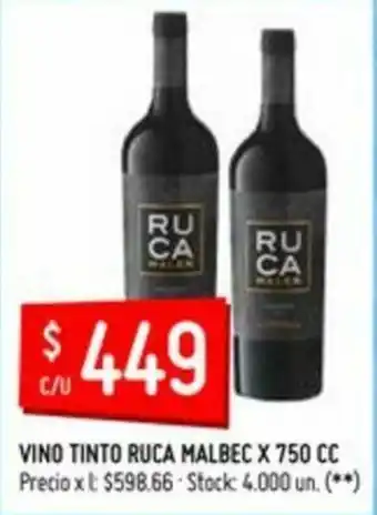 Changomas Rica Malbec Vino Tinto x 750cc oferta