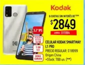 Changomas Kodak Celular Smartway L1 Pro oferta