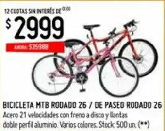 Changomas Bicicleta MTB Rodado 26 / De Paseo Rodado 26 oferta
