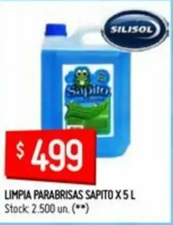 Changomas Silisol Sapito Limpia Parabrisas x 5L oferta