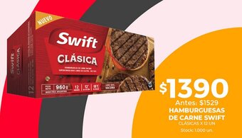 Supermercados Tadicor Hamburguesas De Carne Swift oferta