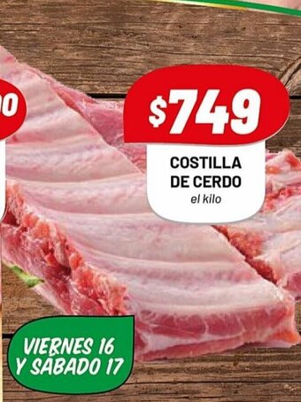 Almacor Costilla De Cerdo oferta