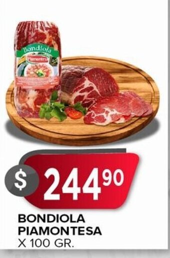 Supermercados Mayor Bondiola Piamontesa oferta