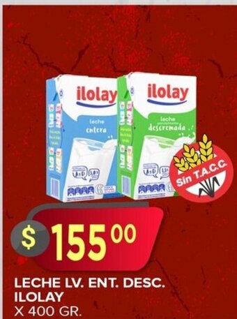 Supermercados Mayor Leche Lv. Ent. Desc. Ilolay oferta