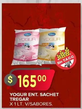 Supermercados Mayor Yogur Ent. Sachet Tregar oferta