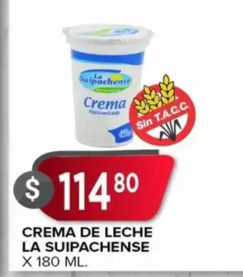 Supermercados Mayor Crema de Leche la Suipachense oferta