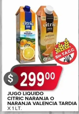 Supermercados Mayor Jugo Liquido Citric Naranja o Naranja Valencia Tardia oferta