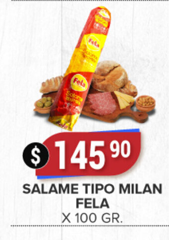 Supermercados Mayor Salame Tipo Milan Fela oferta