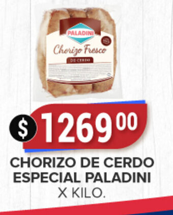 Supermercados Mayor Chorizo de Cerdo Especial Paladini oferta
