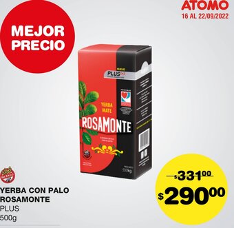 Atomo Conviene Yerba Con Palo Rosamonte oferta