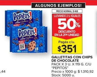 Carrefour Market Galletitas con Chips de Chocolate oferta