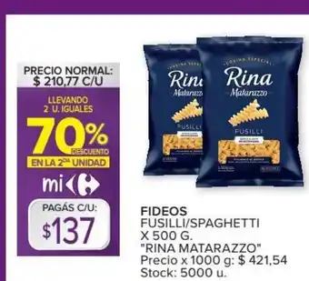 Carrefour Market Fideos oferta