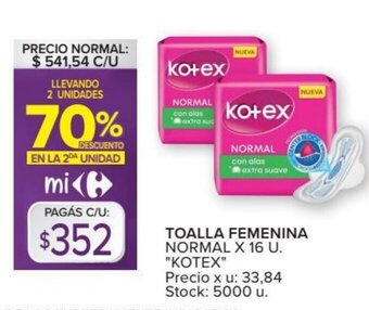 Carrefour Toalla femenina oferta