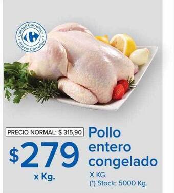 Carrefour Market Pollo entero congelado oferta