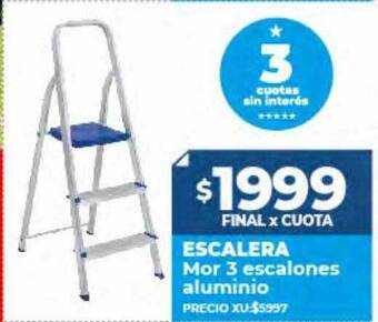 Supermayorista Vital Escalera mor 3 escalones aluminio oferta