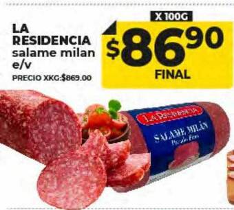 Supermayorista Vital La residencia salame milan e v oferta