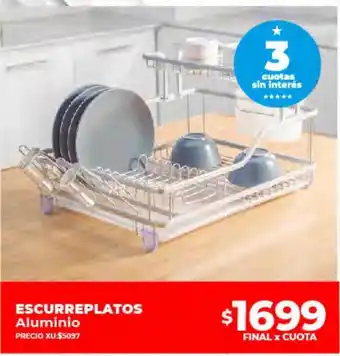 Supermayorista Vital Escurreplatos aluminio oferta