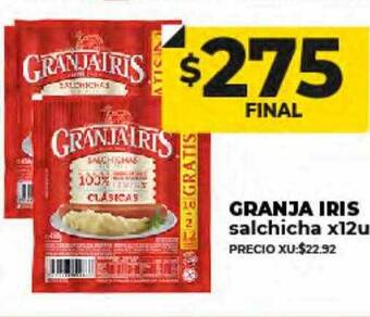 Supermayorista Vital Granja iris salchicha x12u oferta