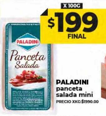 Supermayorista Vital Paladini panceta salada mini oferta