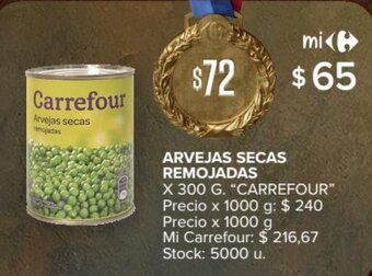 Carrefour Arvejas secas remojadas oferta