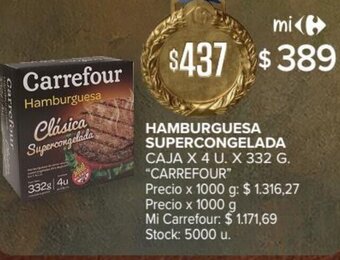 Carrefour Market Hamburguesa Supercongelada oferta