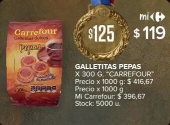 Carrefour Galletitas pepas oferta