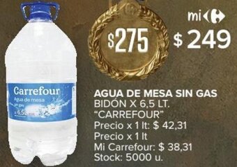 Carrefour Market Agua de Mesa Sin Gas oferta