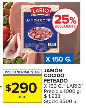 Carrefour Jamón cocido feteado oferta