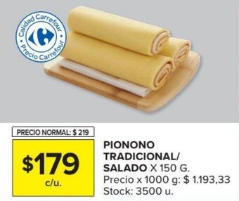 Carrefour Pionono tradicional/salado oferta