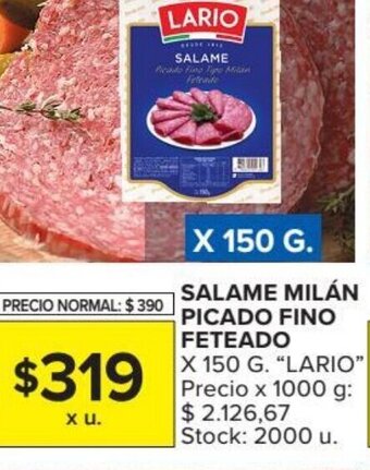 Carrefour Market Salame Milán Picado Fino Feteado oferta