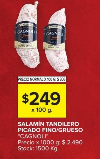 Carrefour Market Salamin Tandilero Picado Fino/Grueso oferta