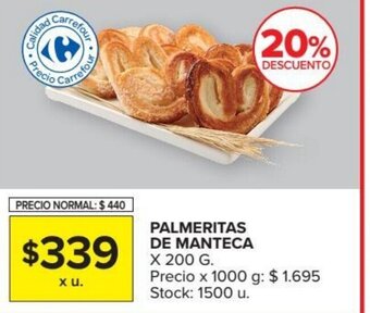 Carrefour Market Palmeritas de Manteca oferta