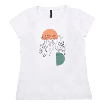 Coto Remera mujer manga corta estampada blanca talle xl oferta