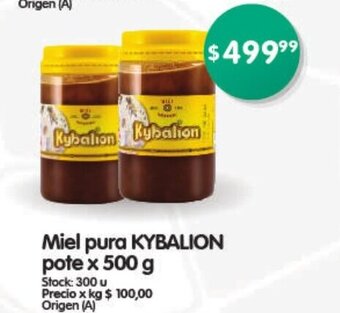 Supermercados Buenos Días Miel Pura Kybalion Pote x 500 g oferta