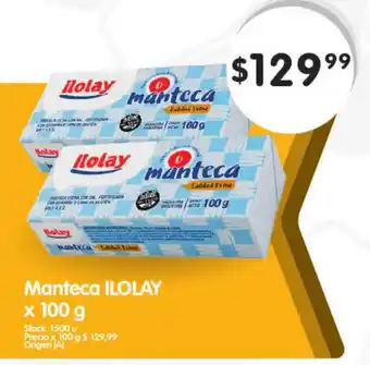 Supermercados Buenos Días Manteca Ilolay x 100 g oferta