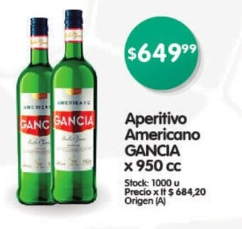 Supermercados Buenos Días Aperitivo Americano Gancia x 950 cc oferta