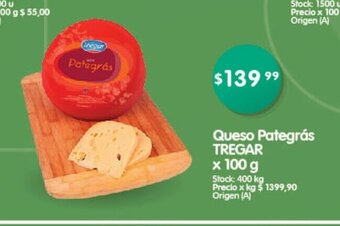 Supermercados Buenos Días Queso Pategrás Tregar x 100 g oferta