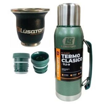 Frávega Termo acero inox 1 litro lusqtoff frio calor + regalo mate oferta
