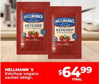 Supermayorista Vital Hellmann's ketchup vegano sachet oferta
