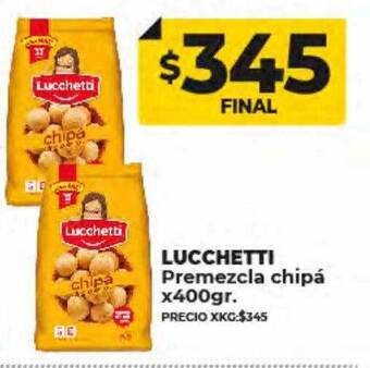 Supermayorista Vital Lucchetti premezcla chipá oferta