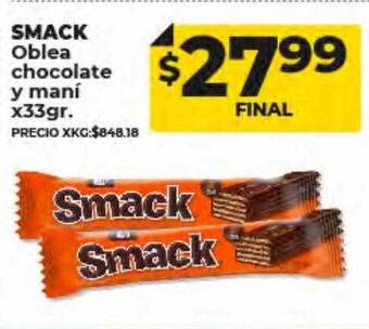Supermayorista Vital Smack oblea chocolate y maní oferta
