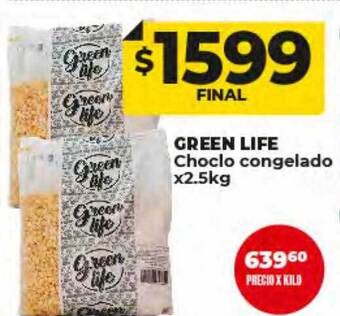 Supermayorista Vital Green life choclo congelado oferta